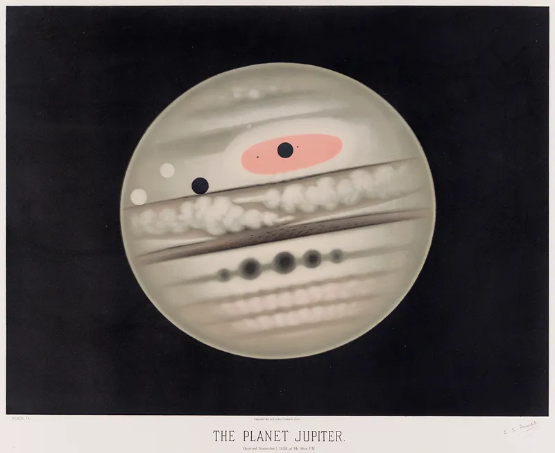 Jupiter, gezeichnet von Étienne Léopold Trouvelot
